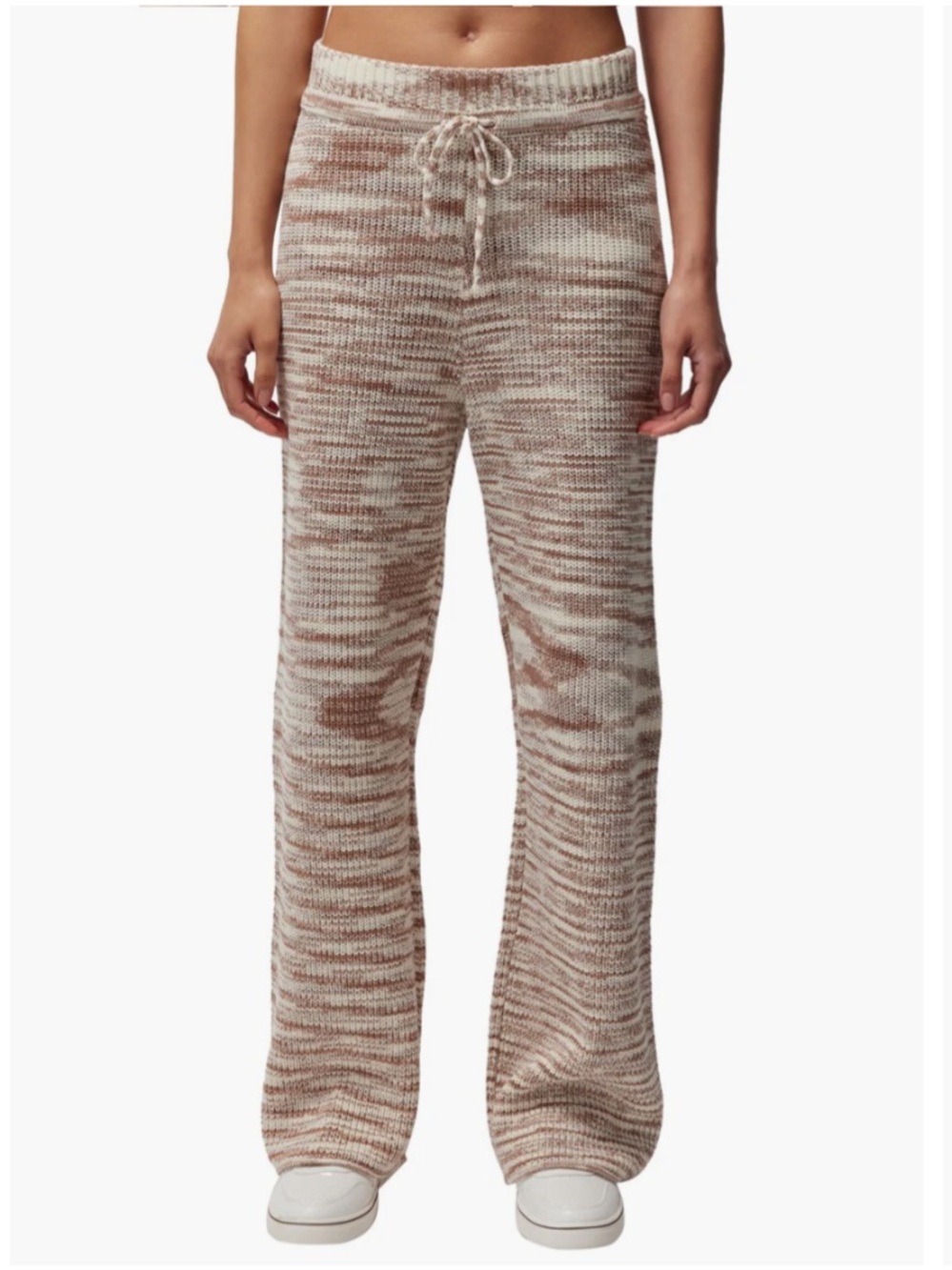 Anthropologie Spiritual Gangster Spacedye Jordana Wide-Leg Pants Tan Size M